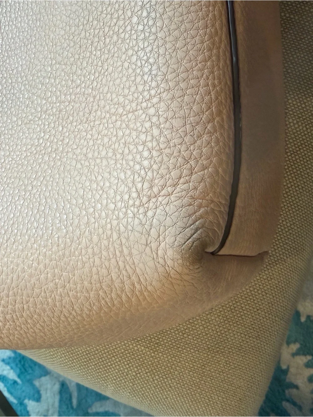 Tory Burch Blush Pink Pebbled Leather Shoulder Tote with Gold Chain Handles